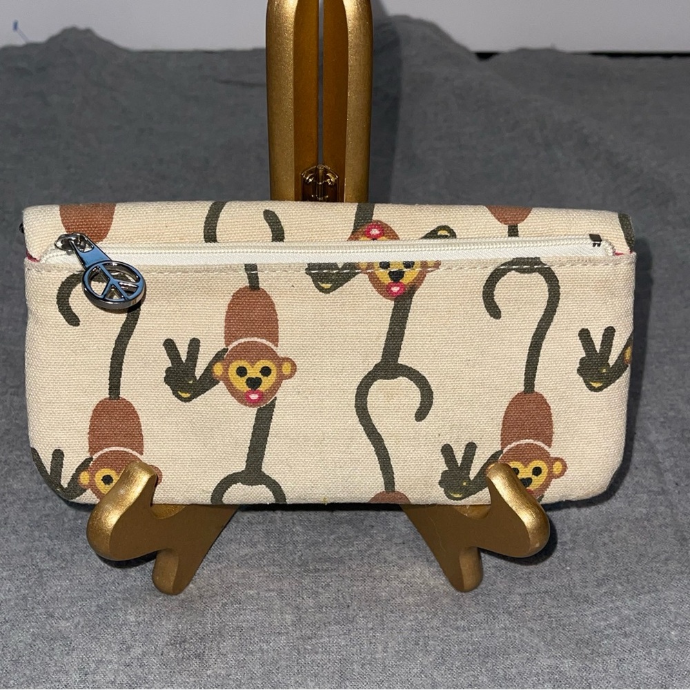 Bungalow 360 Cream Monkey Pattern Wallet - Picture 2 of 6